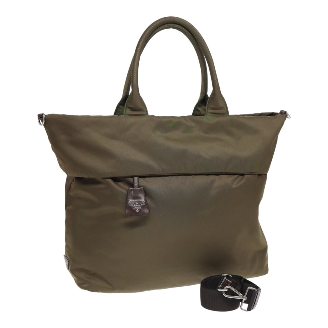 Authentic PRADA Khaki Nylon Tote Bag Made in Turkey (1 of 18)