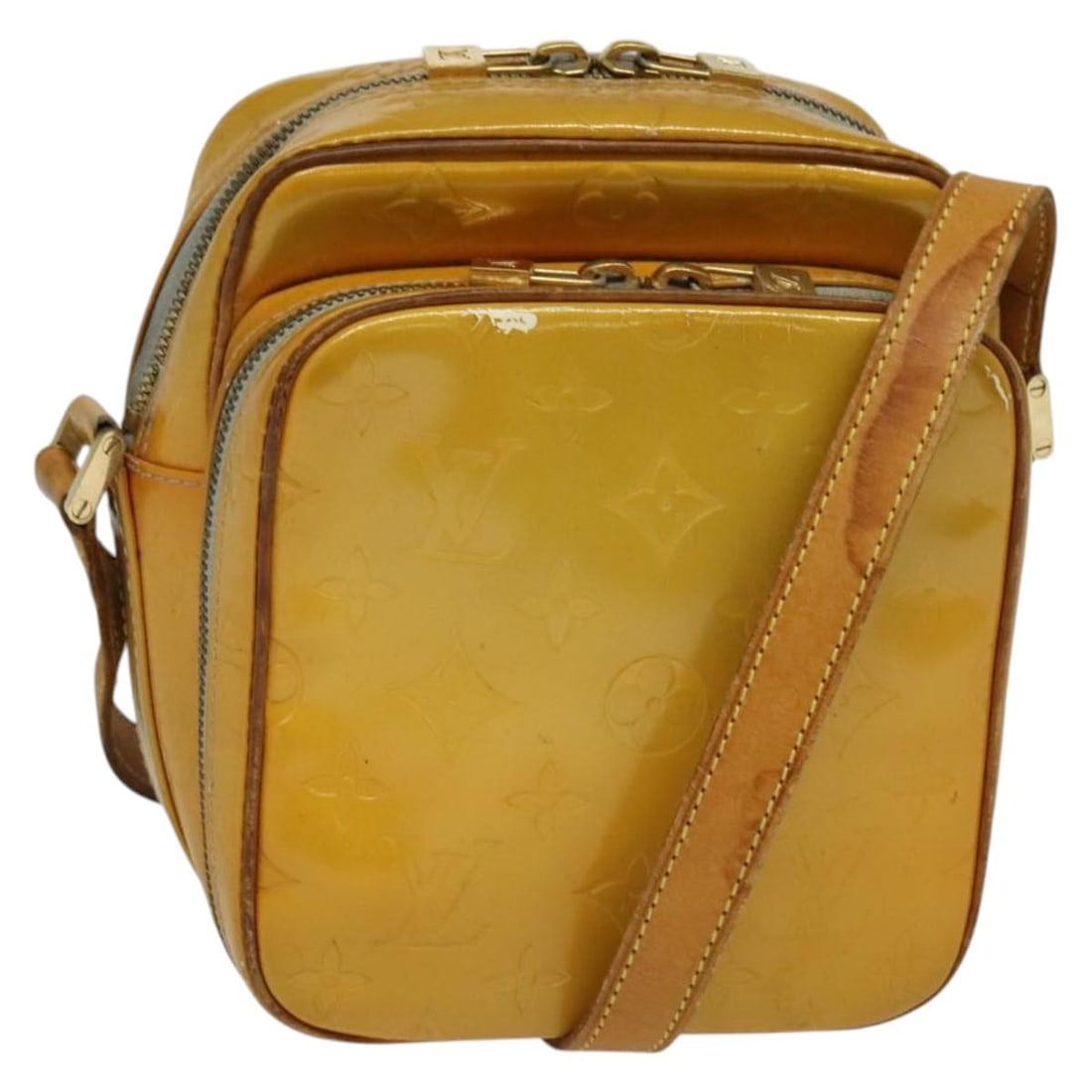 LOUIS VUITTON Monogram Vernis Wooster Shoulder Bag Gris M91036 Made in France (1 of 18)