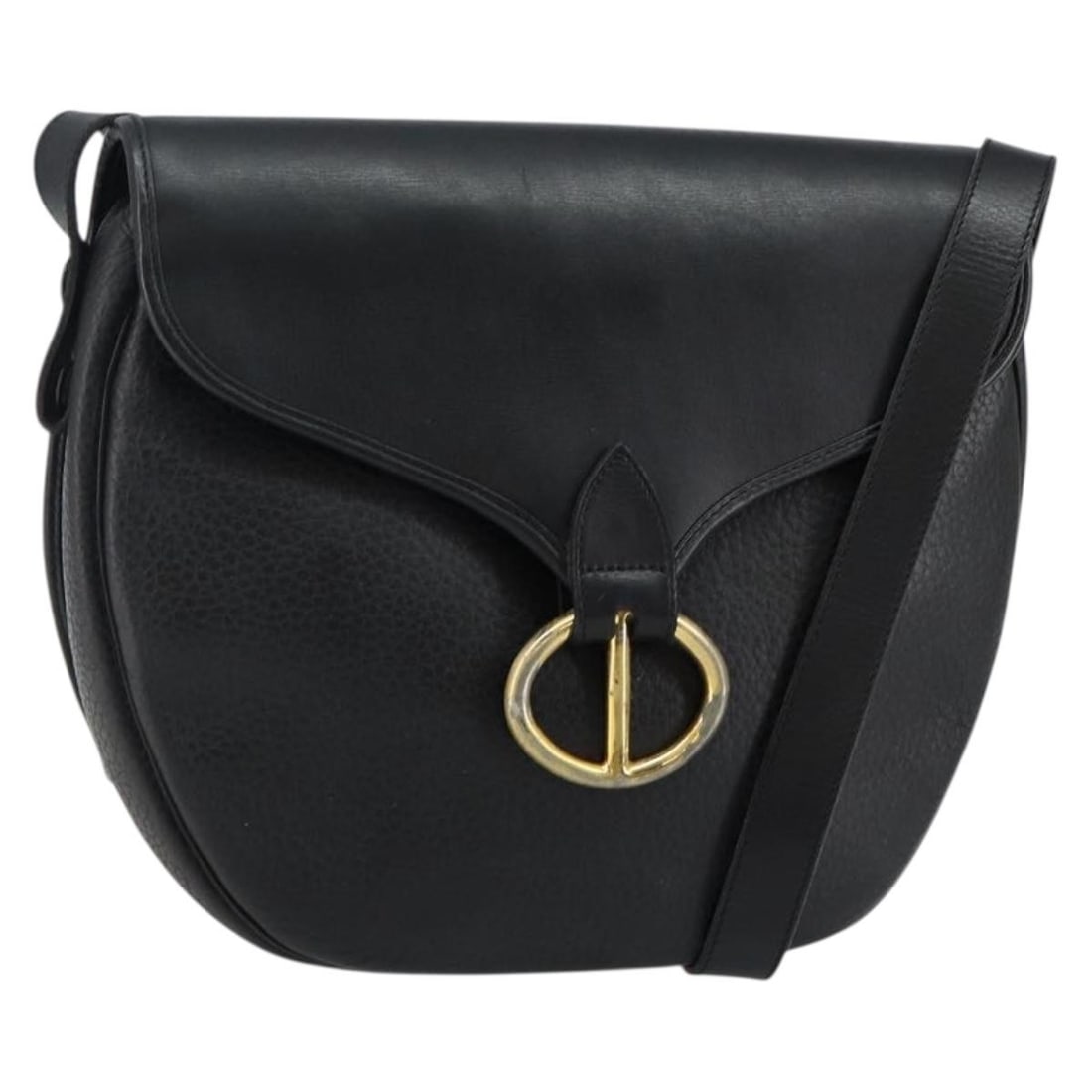 Christian Dior Black Gold Leather Shoulder Bag Auth 143713: Christian Dior Black Gold Leather Shoulder Bag Auth 143713 This Christian Dior Shoulder Bag is a stylish accessory crafted from high-quality leather in a classic black and gold color combination. The