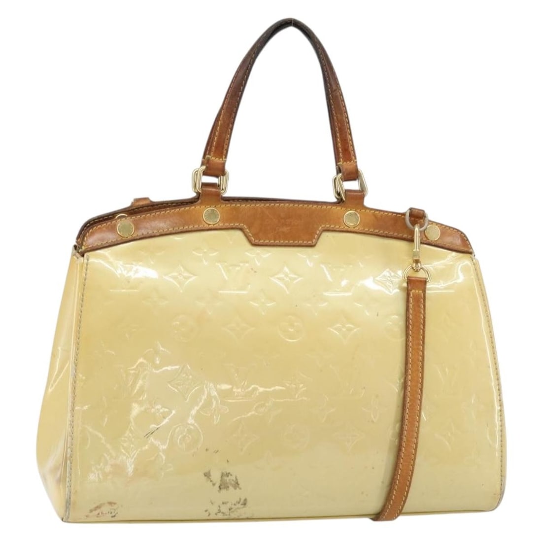 Louis Vuitton Blair MM Monogram Vernis Patent Leather 2way Handbag Broncorail M91456: Louis Vuitton Blair MM Monogram Vernis Patent Leather 2way Handbag Broncorail M91456 This Louis Vuitton Monogram Vernis Blair MM 2-way bag features glossy patent leather in the distinctive Broncorail