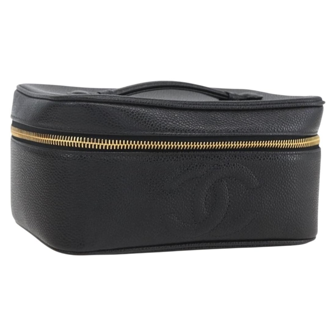 CHANEL Coco Mark Black Gold Caviar Skin Pouch with Auth Card (1 of 18)