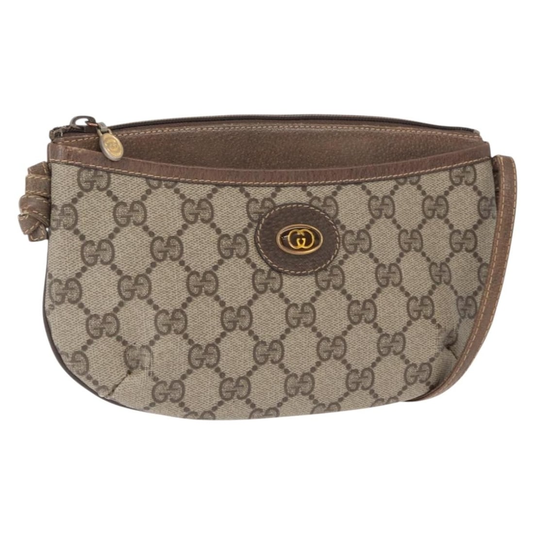 Beige and Gold Gucci GG Supreme PVC Shoulder Bag 904 02 020 Italy: Beige and Gold Gucci GG Supreme PVC Shoulder Bag 904 02 020 Italy This GUCCI GG Supreme shoulder bag features beige and gold PVC leather with GG canvas accents. The bag is crafted in Italy and designe