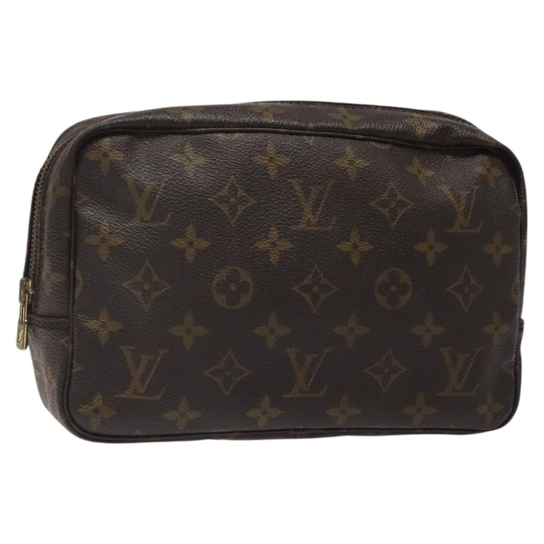 LOUIS VUITTON Monogram Trousse Toilette 23 Clutch Bag M47524 Authentic France: LOUIS VUITTON Monogram Trousse Toilette 23 Clutch Bag M47524 Authentic France This authentic LOUIS VUITTON Monogram Trousse Toilette 23 Clutch Bag is a stylish accessory designed for versatile use. Cr