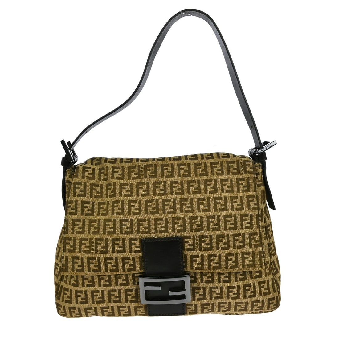 Fendi Beige Zucchino Mamma Baguette Handbag 2321-8BR001-019: Fendi Beige Zucchino Mamma Baguette Handbag 2321-8BR001-019 Introducing the Fendi Beige Zucchino Mamma Baguette Handbag, a stylish accessory perfect for casual occasions. This medium-sized handbag fea