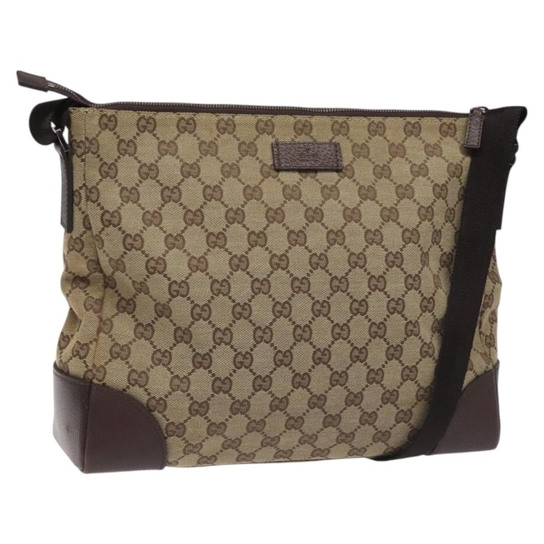 GUCCI GG Canvas Shoulder Bag Beige Silver 110054 Made in Italy: GUCCI GG Canvas Shoulder Bag Beige Silver 110054 Made in Italy Elevate your accessory collection with this authentic Gucci GG Canvas Shoulder Bag, featuring a chic beige and silver color combination.