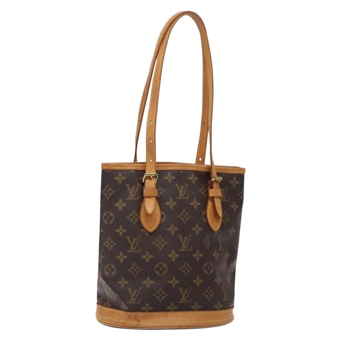 Authentic LOUIS VUITTON Monogram Bucket PM Shoulder Bag M42238 (1 of 18)