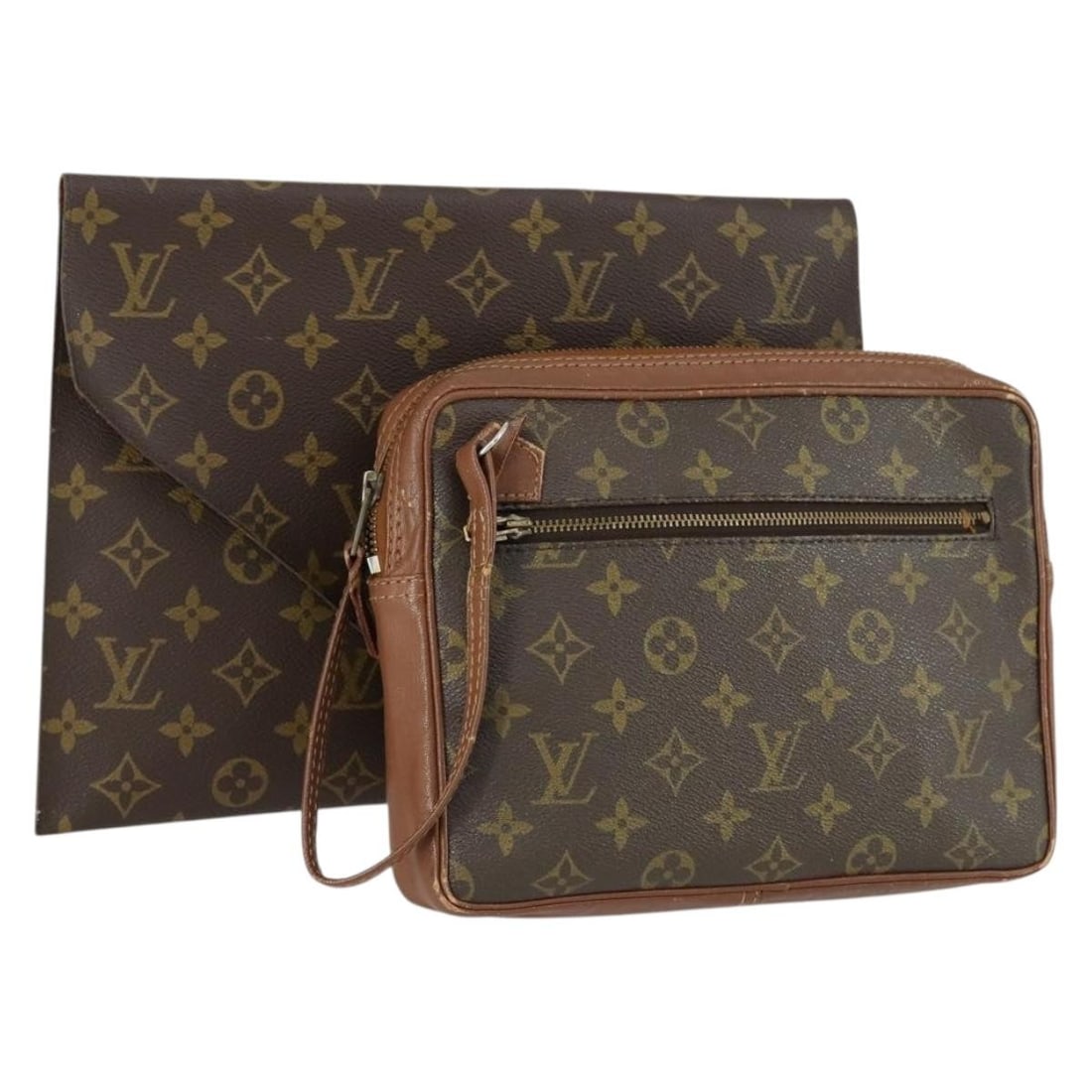 Set of 2 Louis Vuitton Monogram Canvas Clutch Bags (1 of 16)