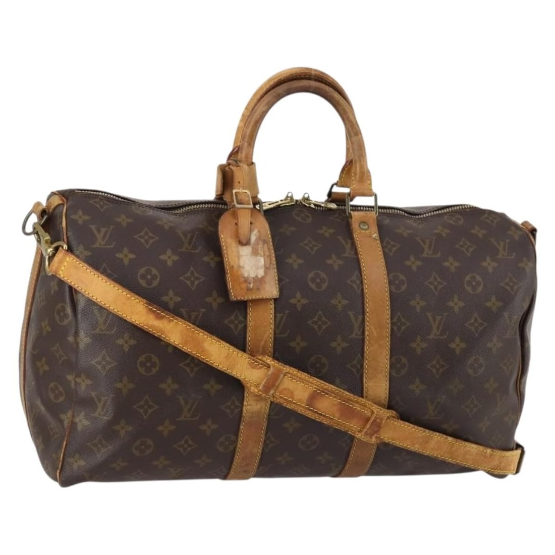 LOUIS VUITTON Monogram Keepall Bandouliere 45 Boston Bag M41418 Authentic (1 of 18)