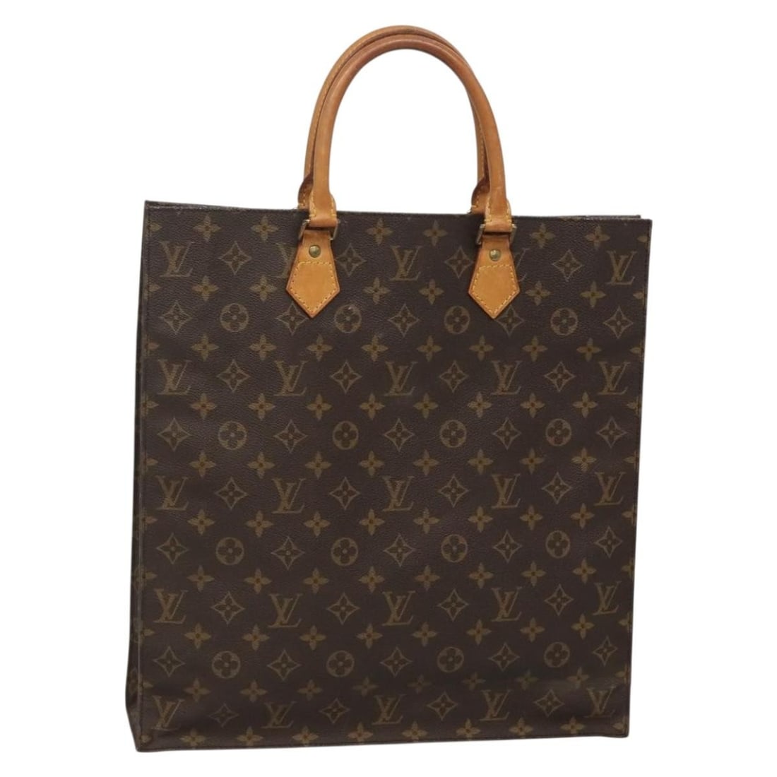 Authentic LOUIS VUITTON Monogram Sac Plat Hand Bag M51140: Authentic LOUIS VUITTON Monogram Sac Plat Hand Bag M51140 This authentic LOUIS VUITTON Monogram Sac Plat Hand Bag (Model M51140) is a stylish and functional accessory, crafted from durable Monogram Ca