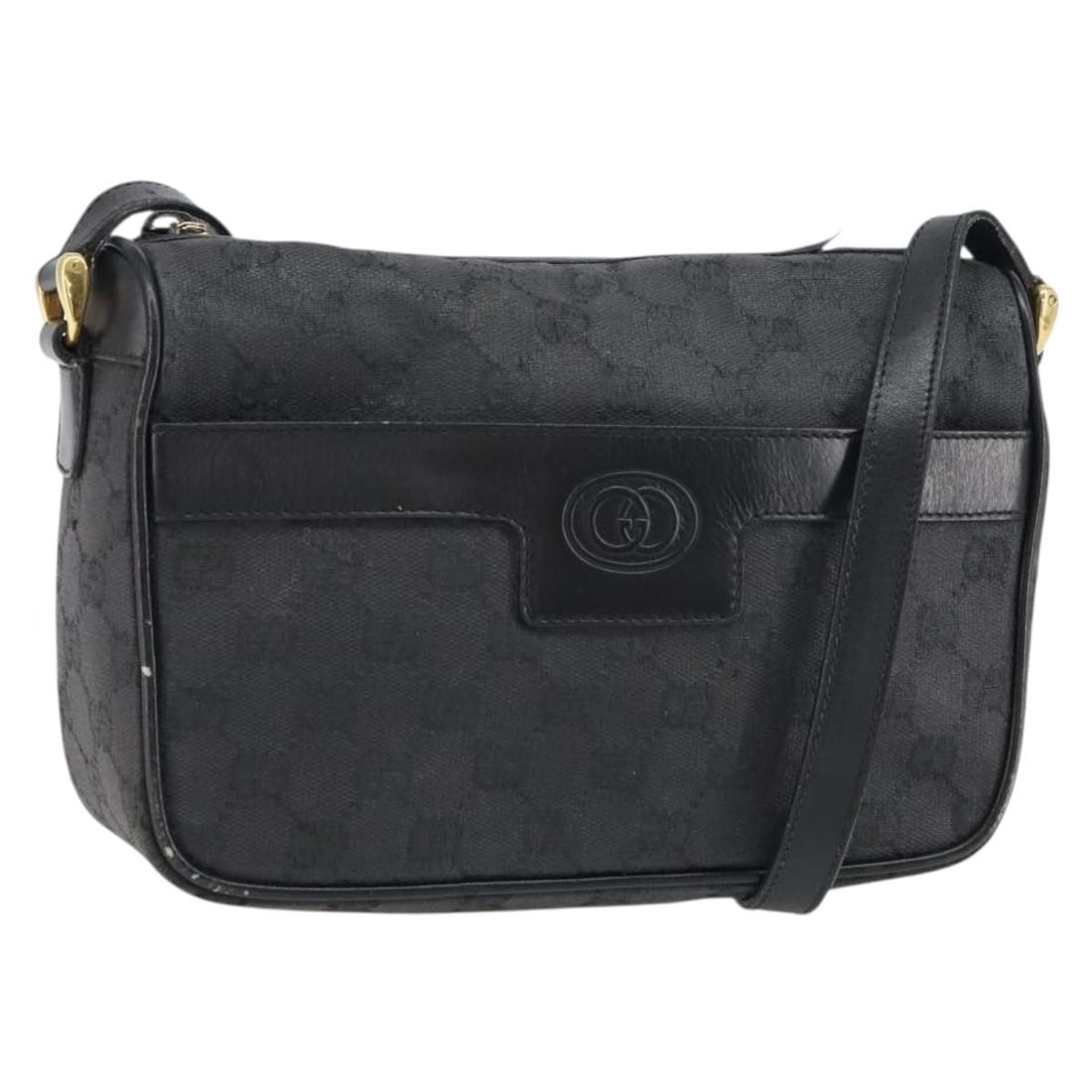 GUCCI GG Canvas Black Gold Shoulder Bag 001 14 0412 Authentic Italy: GUCCI GG Canvas Black Gold Shoulder Bag 001 14 0412 Authentic Italy This authentic GUCCI shoulder bag showcases a stylish blend of black and gold GG canvas, embodying luxury and practicality. Crafted