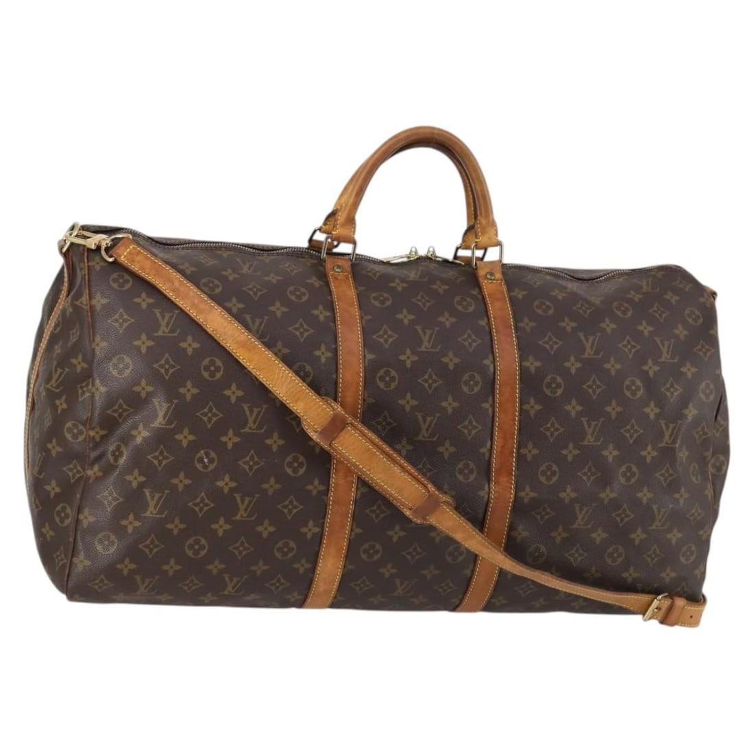 LOUIS VUITTON Monogram Keepall Bandouliere 60 Boston Bag M41412 Authentic Travel Bag (1 of 18)