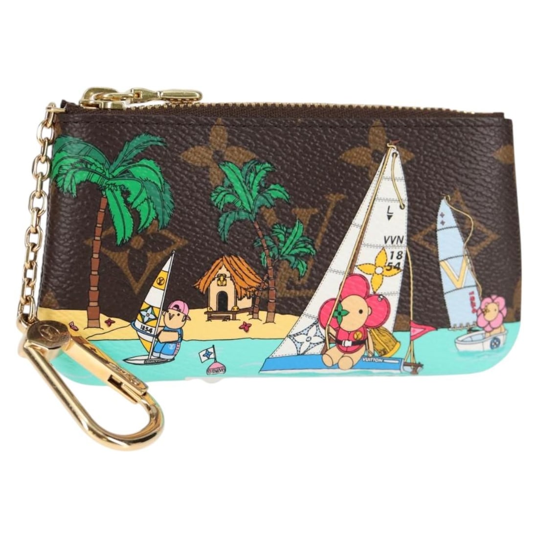 LOUIS VUITTON Monogram Vivienne Coin Purse M82615 Authenticated: LOUIS VUITTON Monogram Vivienne Coin Purse M82615 Authenticated Introducing the Louis Vuitton Monogram Vivienne Pochette Cles Coin Purse, a stylish and functional accessory crafted from durable Monogr