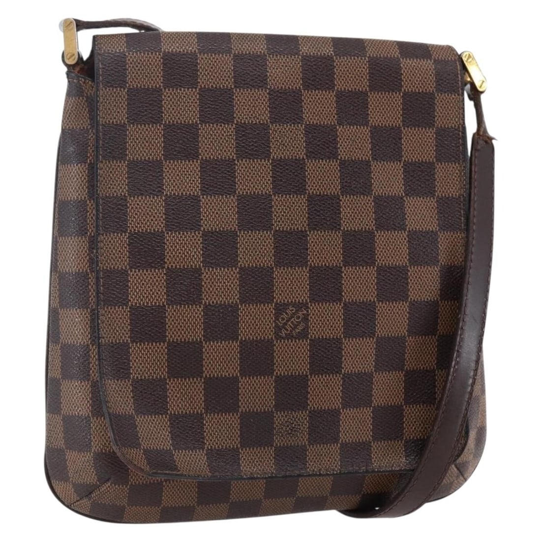 LOUIS VUITTON Damier Ebene Musette Salsa Shoulder Bag N51300 Auth: LOUIS VUITTON Damier Ebene Musette Salsa Shoulder Bag N51300 Auth This authentic LOUIS VUITTON Damier Ebene Musette Salsa Long Shoulder Bag is a stylish accessory that combines luxury with practicalit