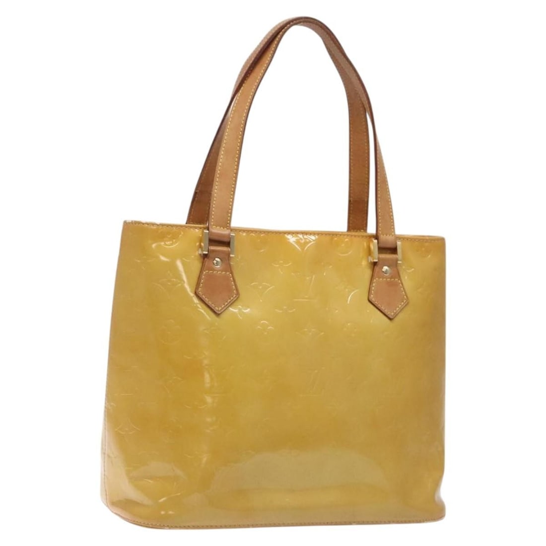 LOUIS VUITTON Monogram Vernis Houston Hand Bag Beige M91004 Made in Spain: LOUIS VUITTON Monogram Vernis Houston Hand Bag Beige M91004 Made in Spain This authentic LOUIS VUITTON Monogram Vernis Houston Hand Bag is crafted from high-quality patent leather in a chic beige colo