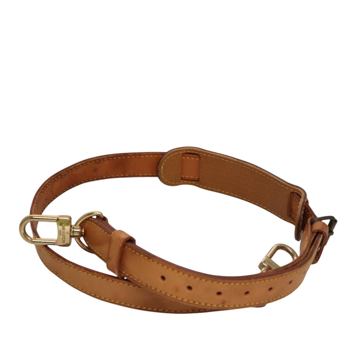 LOUIS VUITTON Beige Leather Adjustable Shoulder Strap 36.2-43.3 Inches (1 of 9)