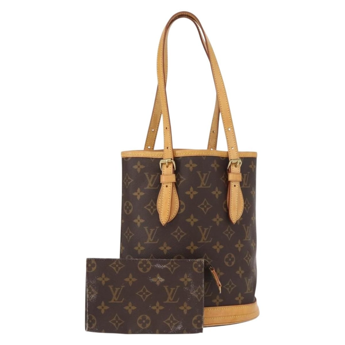 Louis Vuitton Monogram Canvas Bucket PM Shoulder Bag M42238 with Pouch (1 of 18)