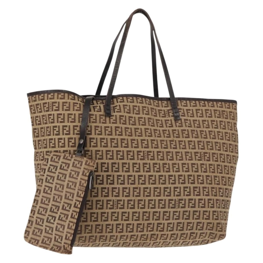 FENDI Zucchino Brown Canvas Tote Bag Made in Italy (1 of 18)