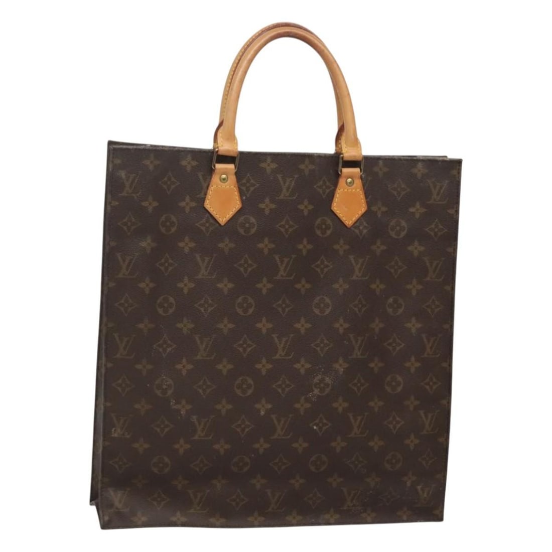 LOUIS VUITTON Monogram Sac Plat Hand Bag M51140 Authentic France (1 of 18)