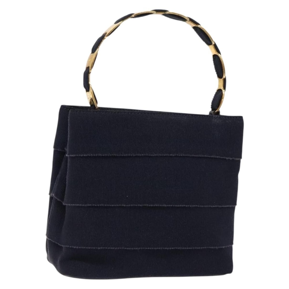 Salvatore Ferragamo Vala Hand Bag Canvas Black Gold Made in Italy (1 of 18)