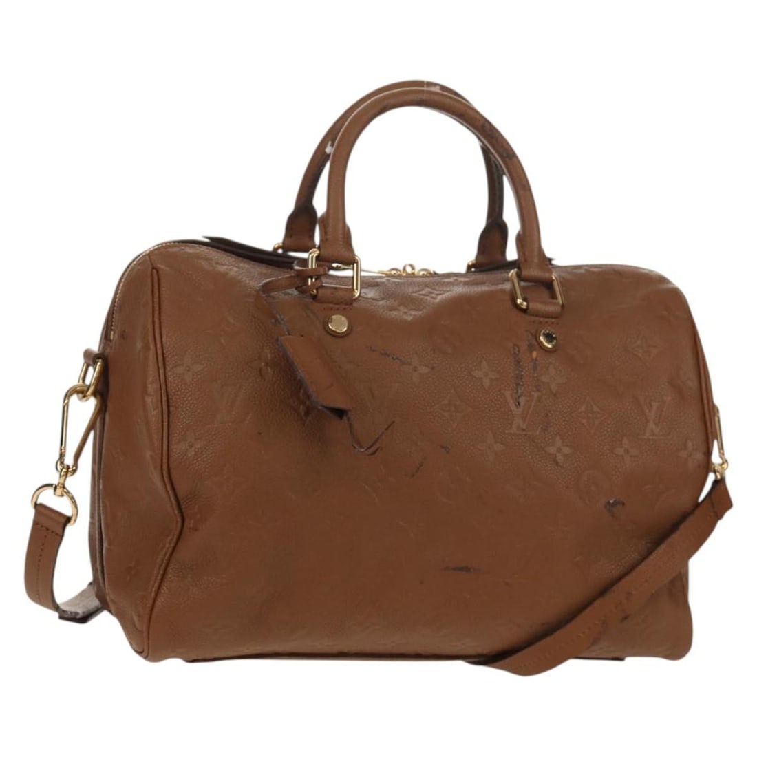 LOUIS VUITTON Empreinte Speedy Bandouliere 30 Hand Bag Brown M40900 Auth (1 of 18)