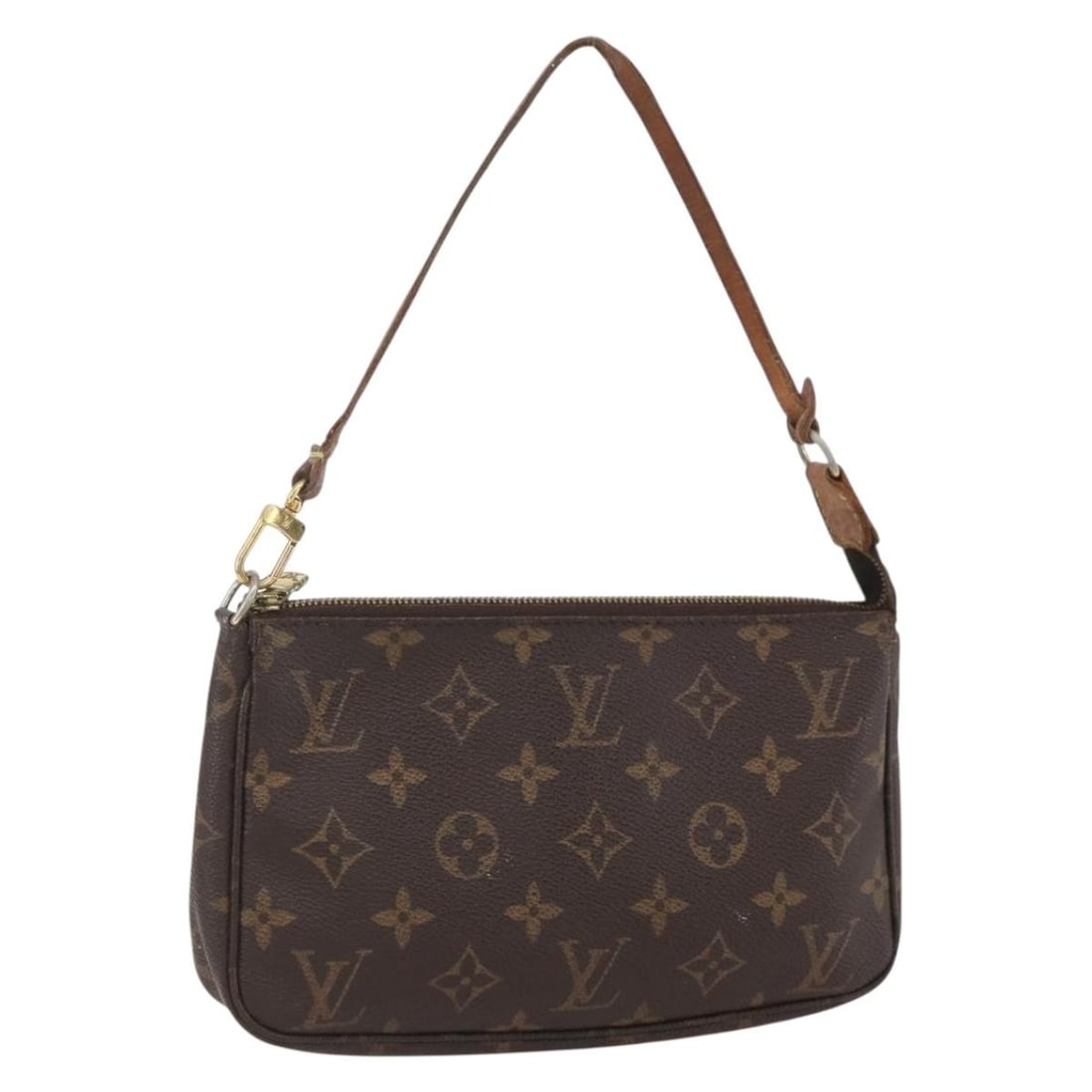 Louis Vuitton Monogram Canvas Pochette Accessoires Clutch M51980 USA: Louis Vuitton Monogram Canvas Pochette Accessoires Clutch M51980 USA This is a LOUIS VUITTON Monogram Pochette Accessoires pouch, crafted from signature monogram canvas. The pouch is heavily used with