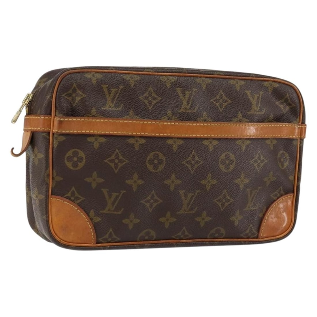LOUIS VUITTON Monogram Compiegne 28 Clutch Bag M51845 Auth France (1 of 18)