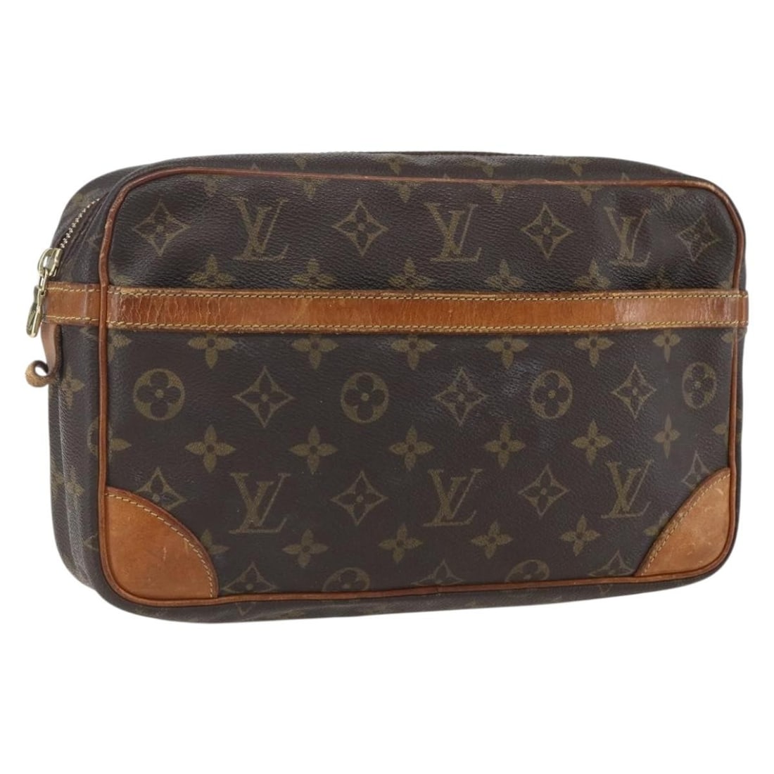 LOUIS VUITTON Monogram Compiegne 28 Clutch Bag M51845 Authentic France (1 of 18)