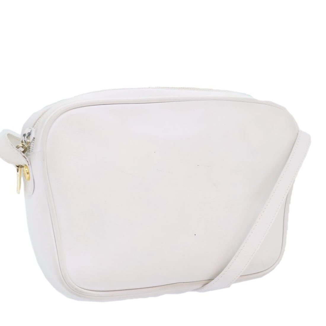 Salvatore Ferragamo Gold White Leather Shoulder Bag Authentic Italy (1 of 18)