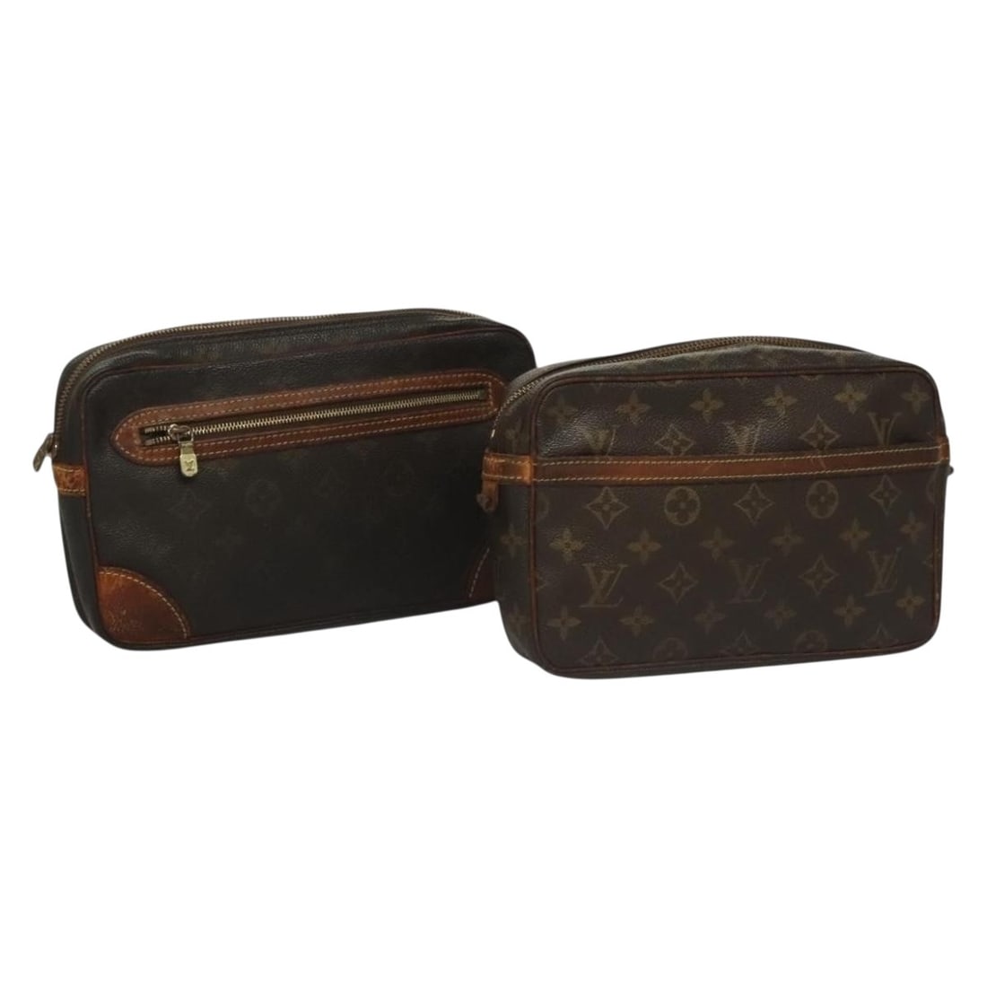LOUIS VUITTON Monogram Clutch Bag 2 Piece Set Authentic: LOUIS VUITTON Monogram Clutch Bag 2 Piece Set Authentic This Louis Vuitton Monogram Clutch Bag offers a sophisticated and stylish addition to your accessories collection. Crafted from iconic Monogram