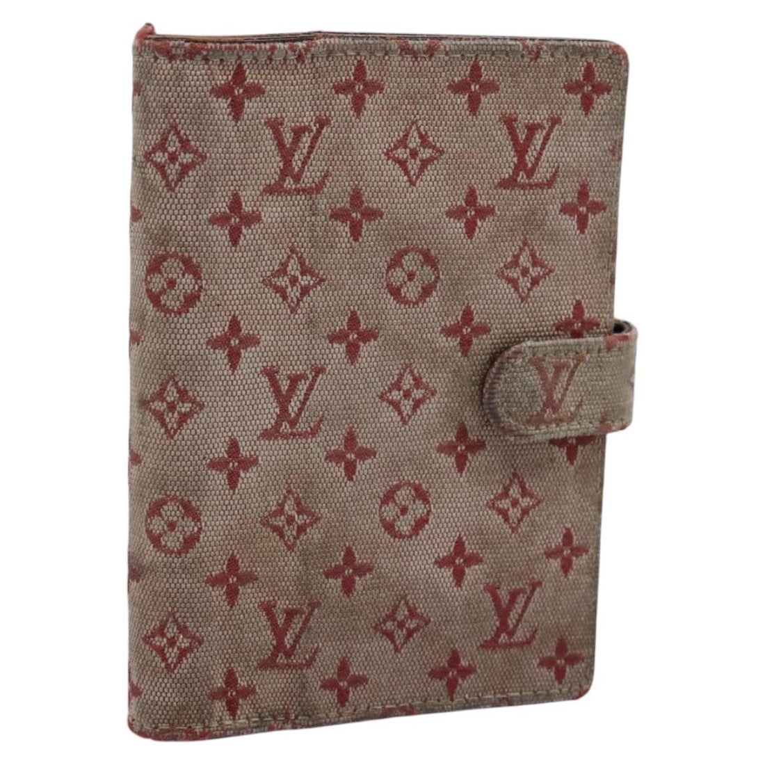 LOUIS VUITTON Monogram Mini Agenda R20912 Day Planner Cover Red: LOUIS VUITTON Monogram Mini Agenda R20912 Day Planner Cover Red This authentic LOUIS VUITTON Monogram Mini Agenda PM Day Planner Cover combines luxury with functionality. Crafted from durable Monogram