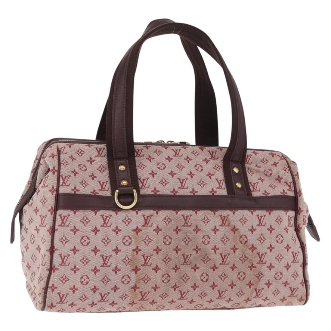 Red Monogram Mini Josephine GM Canvas Handbag by Louis Vuitton M92213: Red Monogram Mini Josephine GM Canvas Handbag by Louis Vuitton M92213 This is a Louis Vuitton Monogram Mini Josephine GM handbag in red, crafted from Monogram Mini canvas and made in France. The bag f