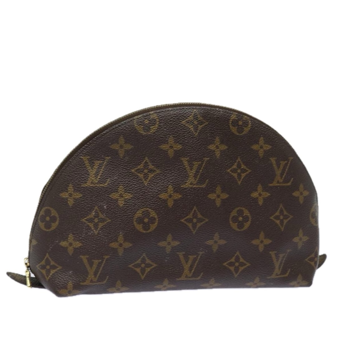 LOUIS VUITTON Monogram Cosmetic Pouch M47520 Auth France: LOUIS VUITTON Monogram Cosmetic Pouch M47520 Auth France This authentic LOUIS VUITTON Monogram Trousse Demi Ronde Cosmetic Pouch (M47520) is a stylish accessory crafted from durable Monogram Canvas. T