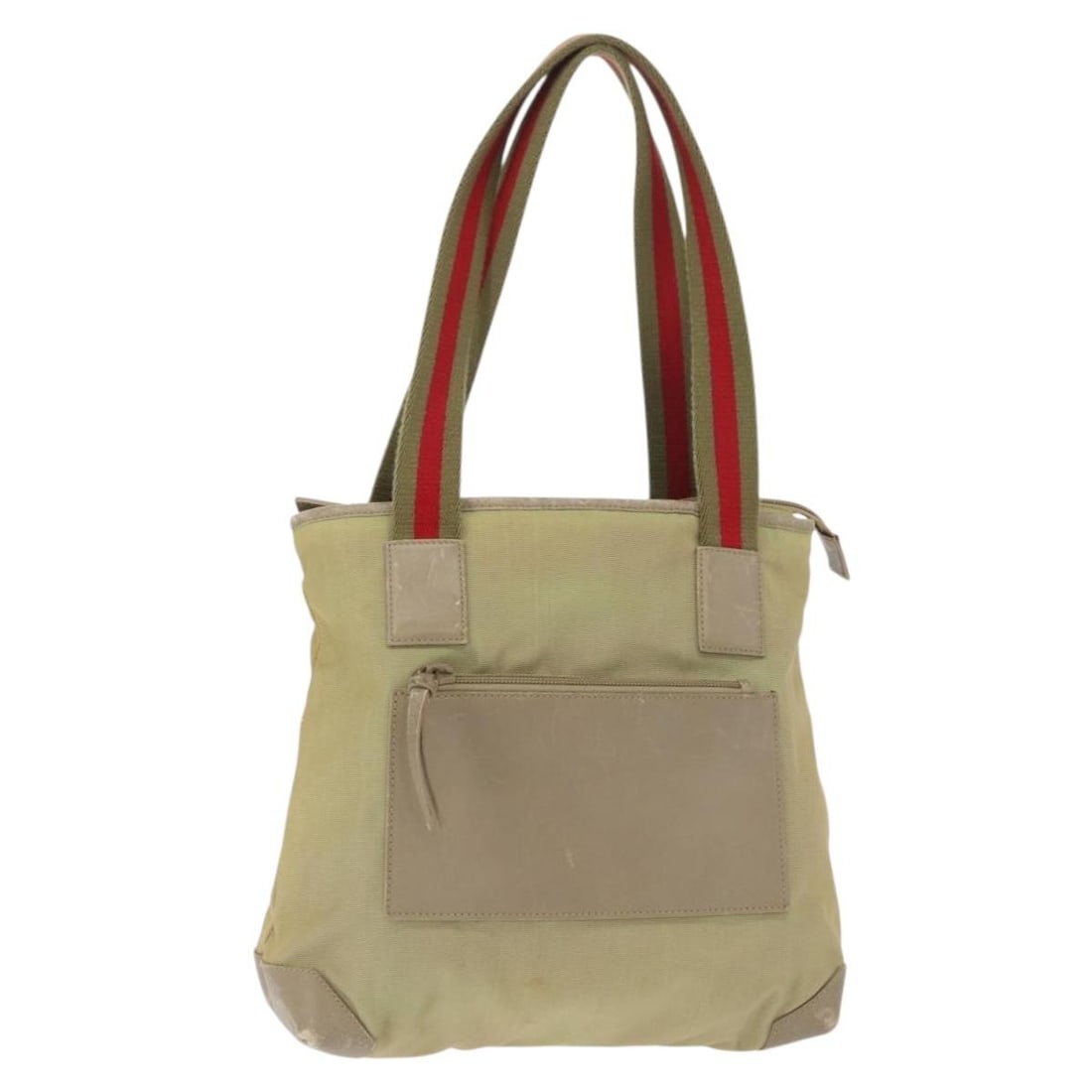 Gucci Web Sherry Line Khaki Canvas Tote Bag 019 0402 1705 Italy (1 of 18)