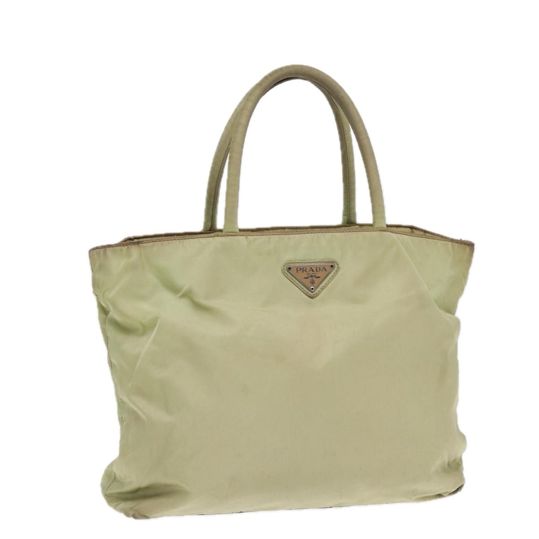 PRADA Tote Bag Nylon Silver Pistachio Green Made in Italy: PRADA Tote Bag Nylon Silver Pistachio Green Made in Italy This PRADA tote bag is a stylish accessory crafted from durable nylon in an eye-catching silver and pistachio green color combination. Designe