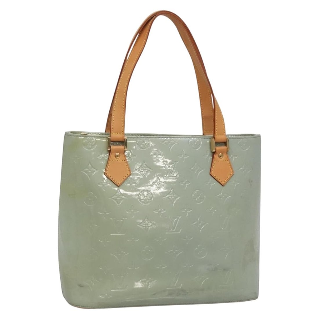 Louis Vuitton Monogram Vernis Houston Hand Bag Lavande M91218 Authentic: Louis Vuitton Monogram Vernis Houston Hand Bag Lavande M91218 Authentic Introducing the LOUIS VUITTON Monogram Vernis Houston Hand Bag in a stunning Lavande color. This elegant handbag is crafted from