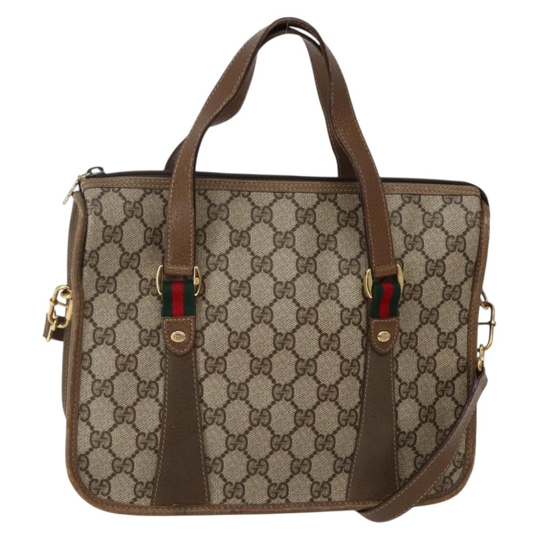 GUCCI GG Supreme Sherry Line Beige Gold Hand Bag PVC 41 02 039 Auth: GUCCI GG Supreme Sherry Line Beige Gold Hand Bag PVC 41 02 039 Auth Elevate your accessory collection with this authentic GUCCI GG Supreme Web Sherry Line Bag, a stunning blend of elegant beige and go