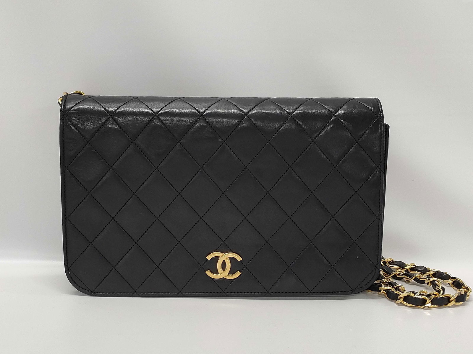 Black Chanel Timeless Flap Clutch Bag (1 of 2)