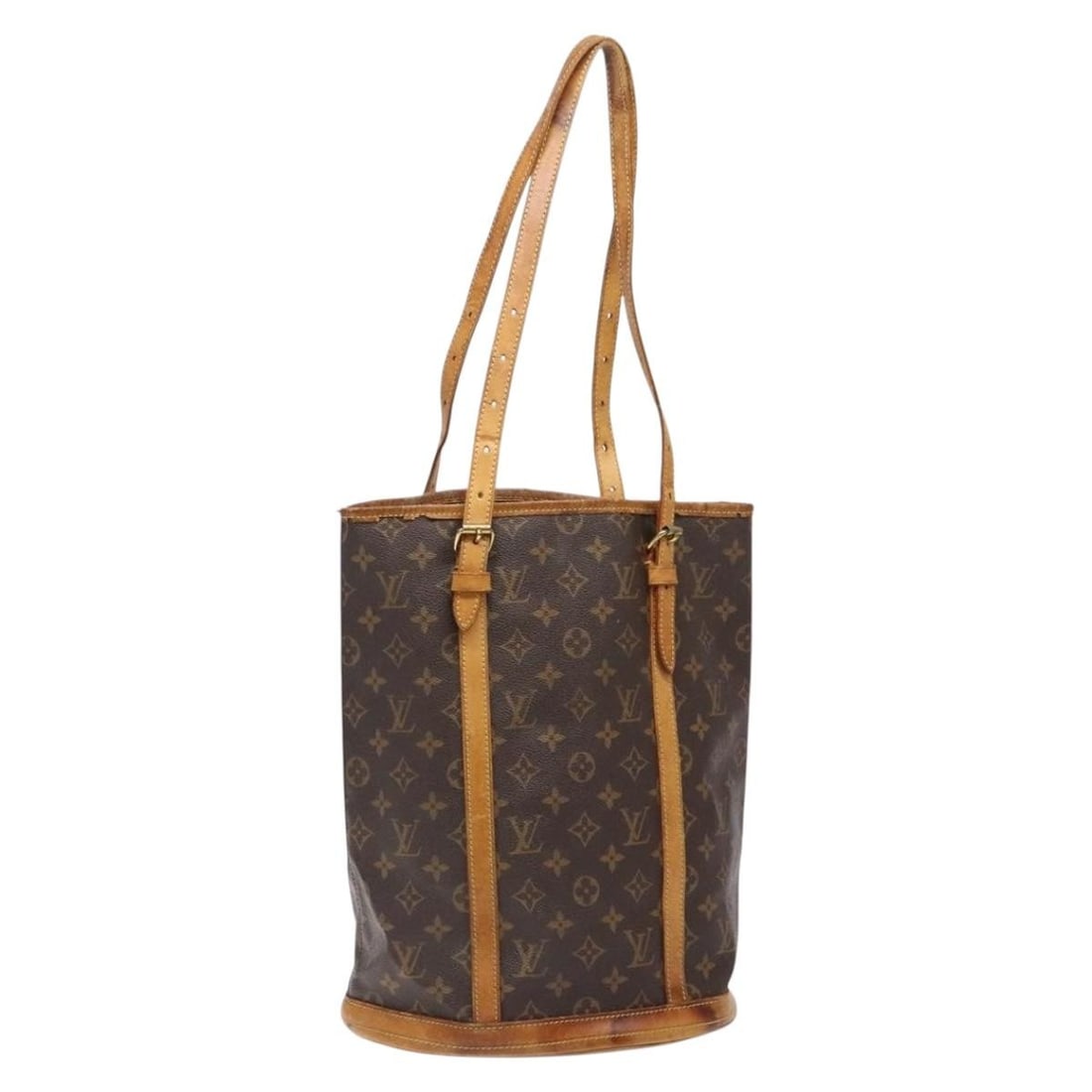 LOUIS VUITTON Monogram Bucket GM Shoulder Bag M42236 Authentic: LOUIS VUITTON Monogram Bucket GM Shoulder Bag M42236 Authentic This authentic Louis Vuitton Monogram Bucket GM Shoulder Bag (Model: M42236) showcases the iconic Monogram Canvas in a classic design. Wi