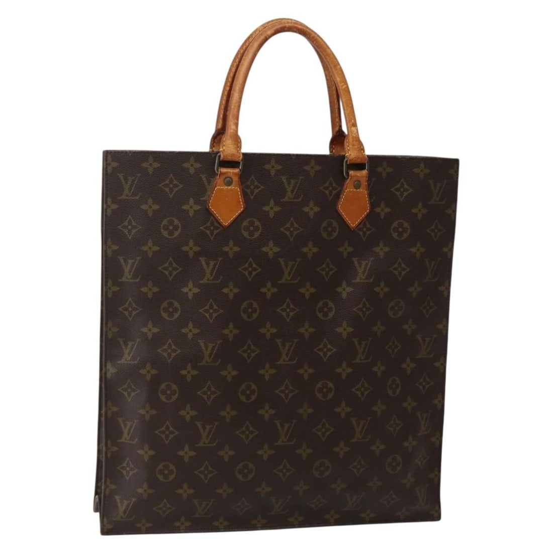 LOUIS VUITTON Monogram Sac Plat Hand Bag M51140 Made in France: LOUIS VUITTON Monogram Sac Plat Hand Bag M51140 Made in France This authentic LOUIS VUITTON Monogram Sac Plat Hand Bag (model M51140) showcases the iconic Monogram Canvas in a classic design. Crafted
