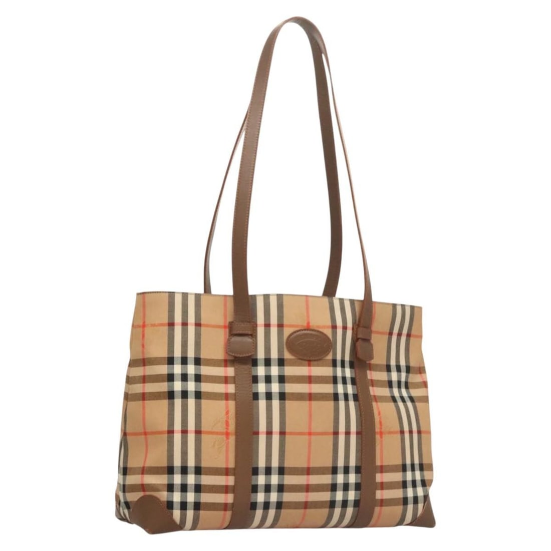 BURBERRY Nova Check Beige Canvas Tote Bag Authentic (1 of 18)
