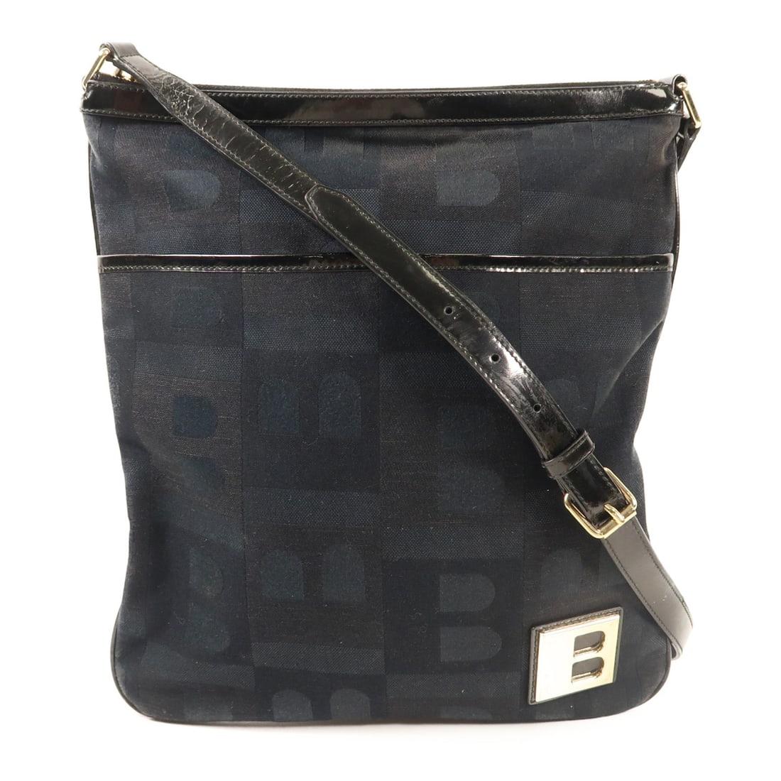 BALLY Black Canvas Shoulder Bag 14.2 x 12.2: BALLY Black Canvas Shoulder Bag 14.2 x 12.2 This BALLY shoulder bag combines practical style with everyday functionality. Crafted from durable black canvas, this bag features a sleek exterior that is