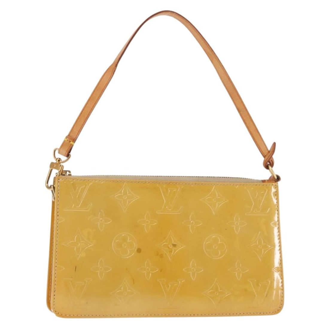 LOUIS VUITTON Monogram Vernis Lexington Pouch Beige M91010 Patent Leather (1 of 18)