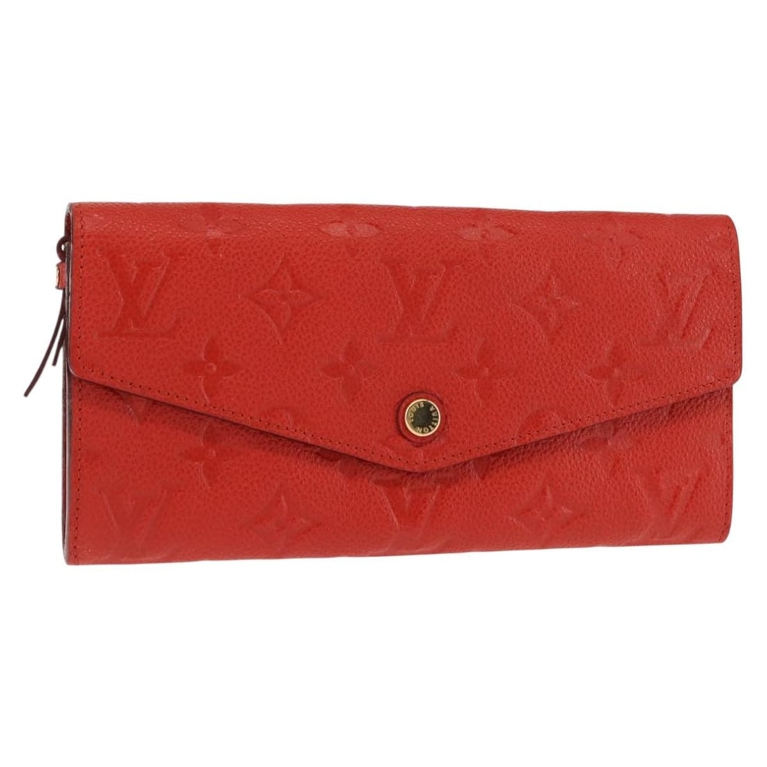 LOUIS VUITTON Monogram Empreinte Curieuse Wallet Red M60300 Authentic (1 of 18)