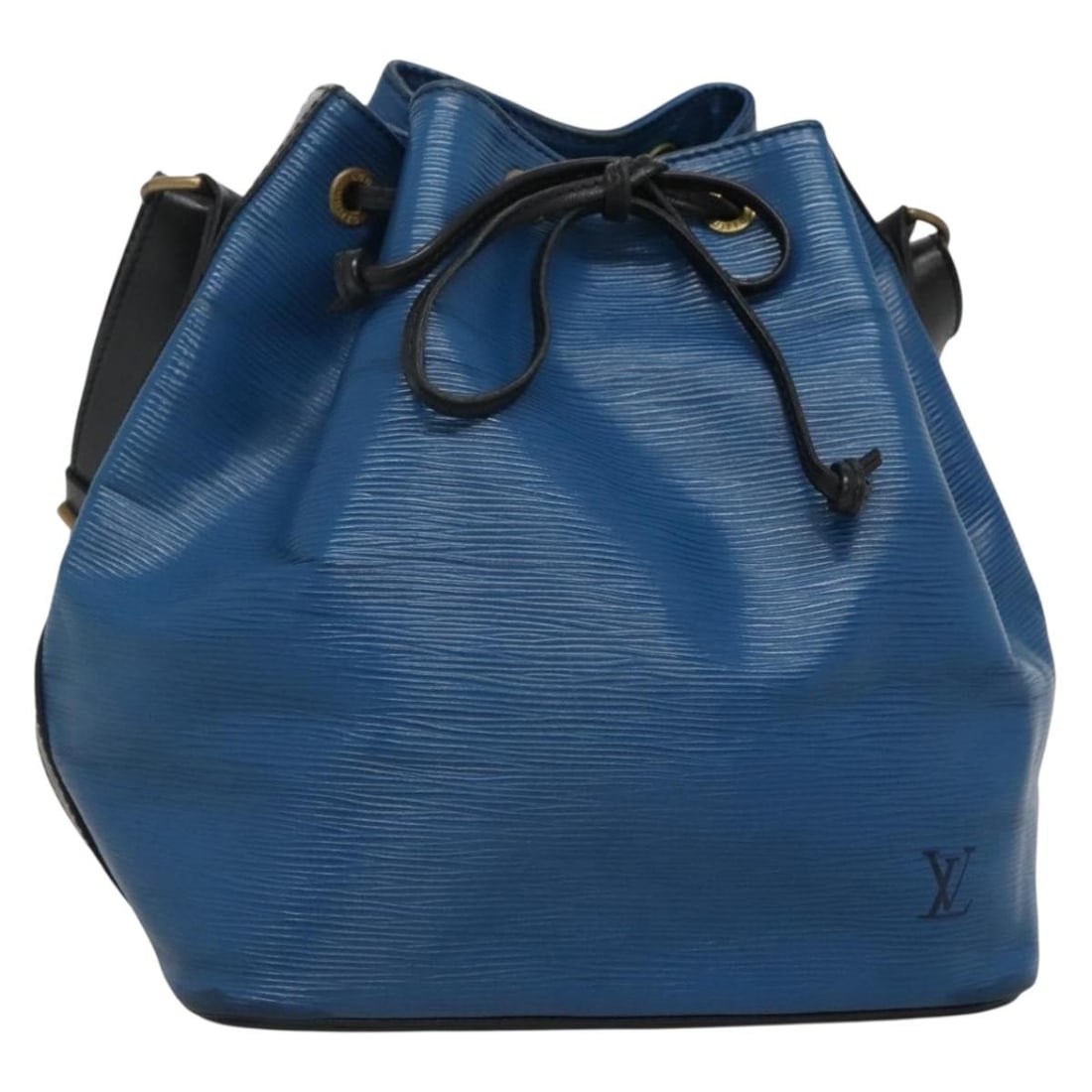 LOUIS VUITTON Epi Petit Noe Shoulder Bag Black Blue M44152 Authentic: LOUIS VUITTON Epi Petit Noe Shoulder Bag Black Blue M44152 Authentic This authentic Louis Vuitton Epi Petit Noe Shoulder Bag features a stylish bicolor design in black and blue, crafted from durable E
