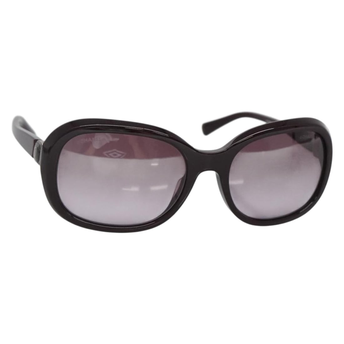 Authentic CHANEL Purple Plastic Sunglasses Made in Italy (1 of 10)