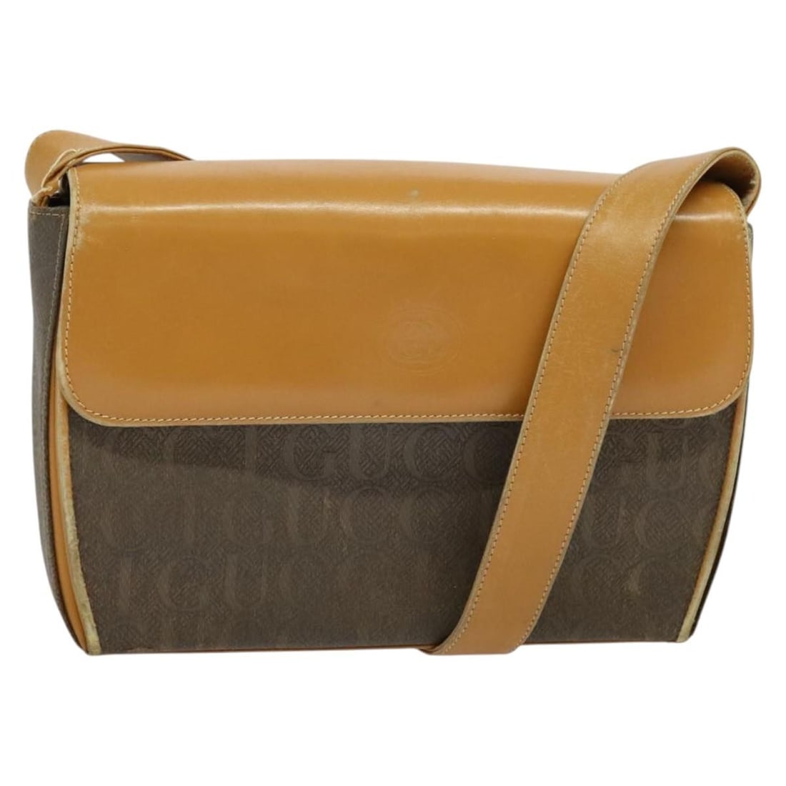 GUCCI Brown Gold Canvas Shoulder Bag Made in Italy: GUCCI Brown Gold Canvas Shoulder Bag Made in Italy This authentic GUCCI Shoulder Bag is crafted from high-quality canvas and features a stunning brown and gold exterior. Ideal for everyday use, it off