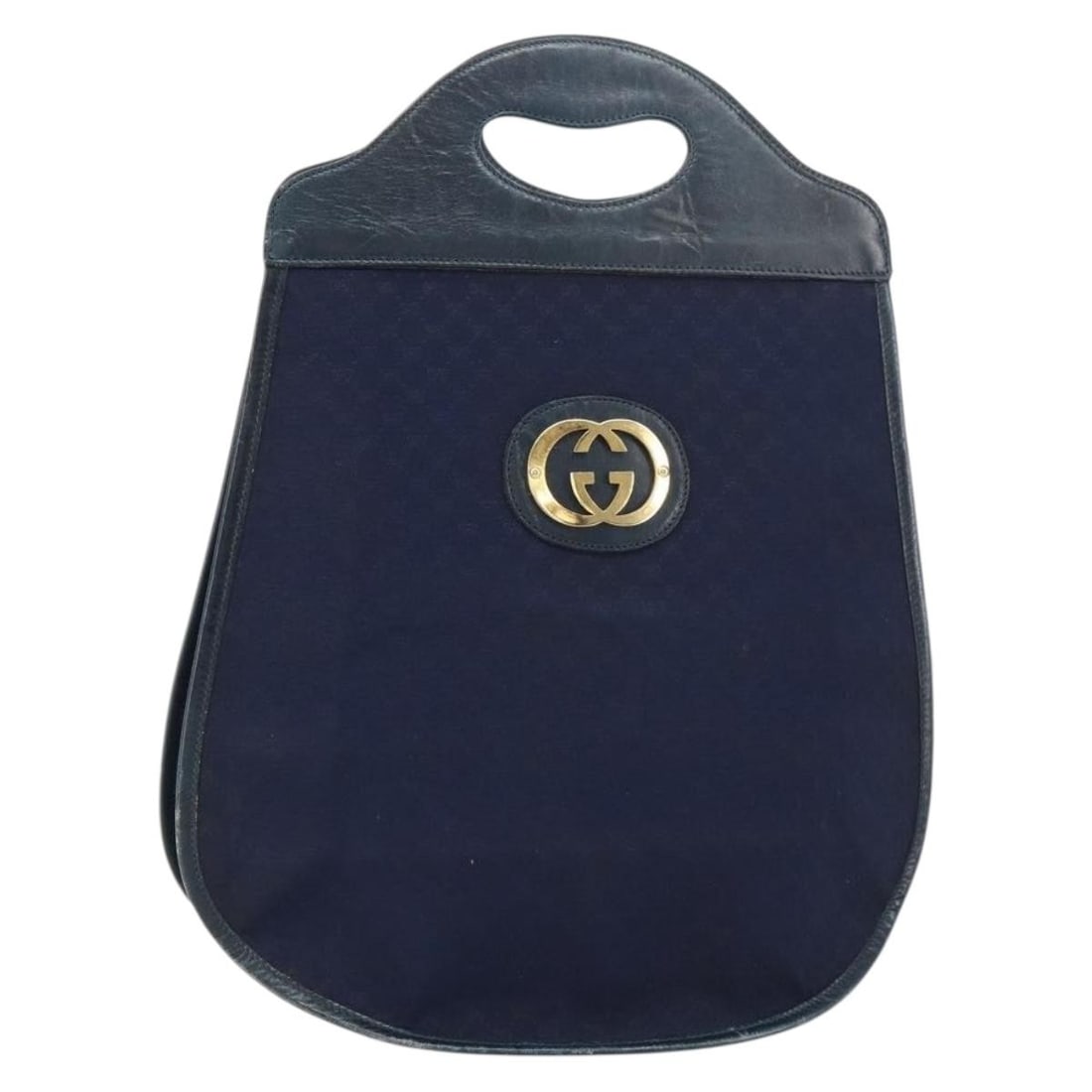 Gucci Navy Micro GG Canvas Handbag with Gold Details Italy: Gucci Navy Micro GG Canvas Handbag with Gold Details Italy This is a GUCCI Micro GG Canvas handbag featuring a navy and gold color scheme. Crafted in Italy, the bag is made from micro small GG canvas