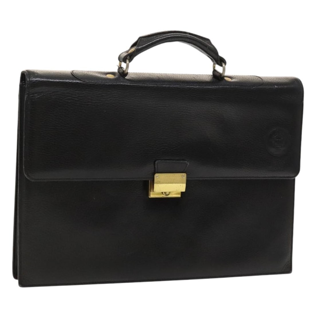 Gianni Versace Black Leather Business Bag Made in Italy (1 of 18)