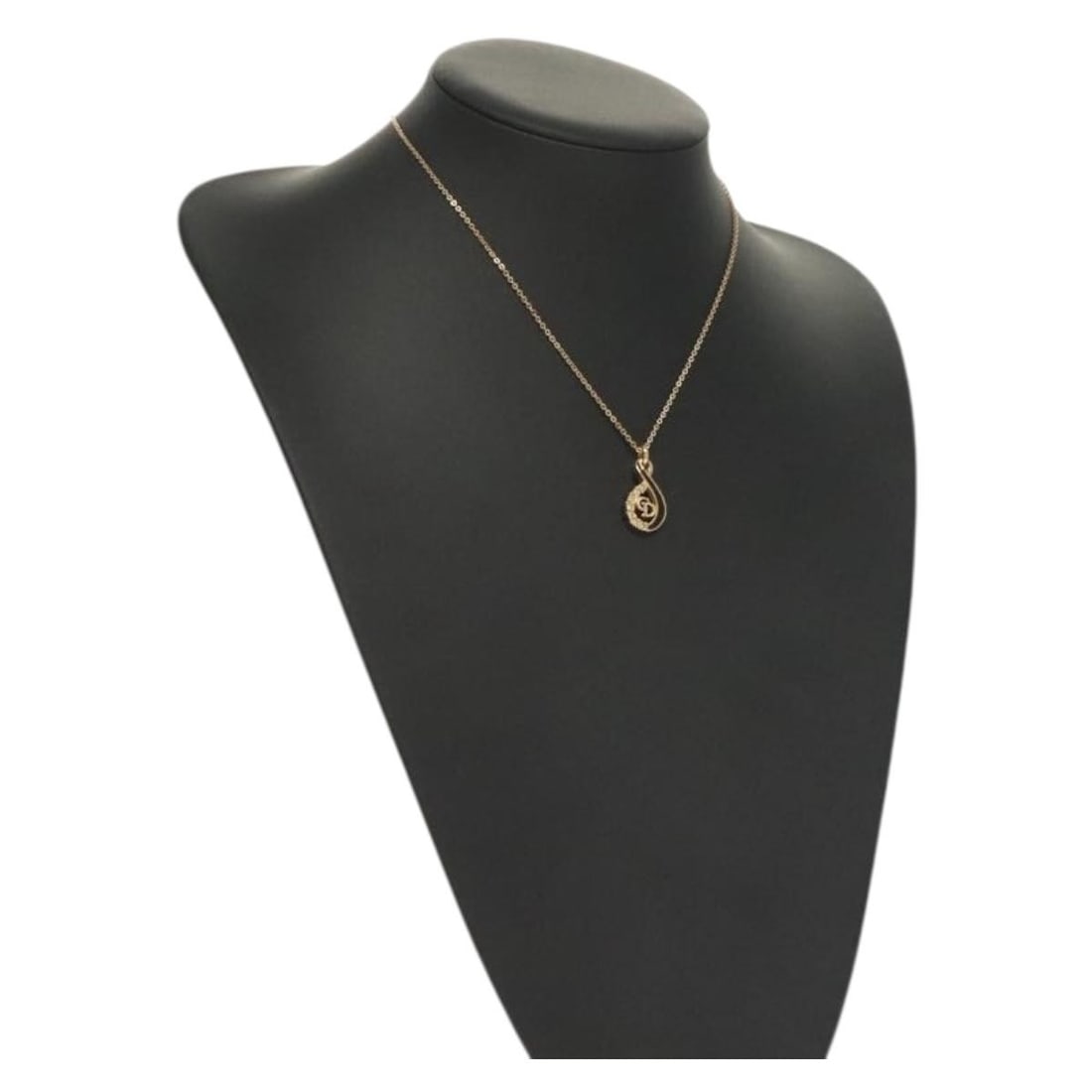 Christian Dior Gold Tone Necklace Authentic Metal Design (1 of 15)