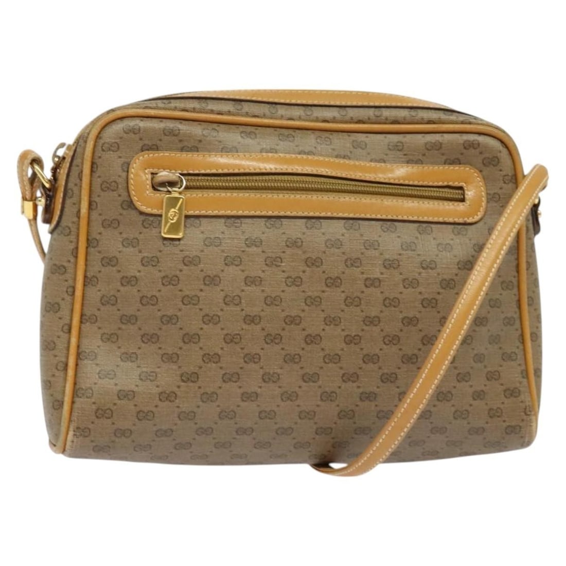 GUCCI Micro GG Supreme Shoulder Bag PVC Beige Gold 007 58 0014 Auth (1 of 18)